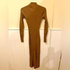 Aritzia brown sweater dress